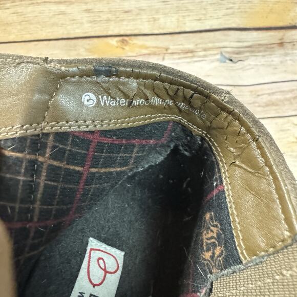 Blondo Womens Taupe Brown Suede Waterproof Ankle Boots 7.5M - Picture 9 of 12